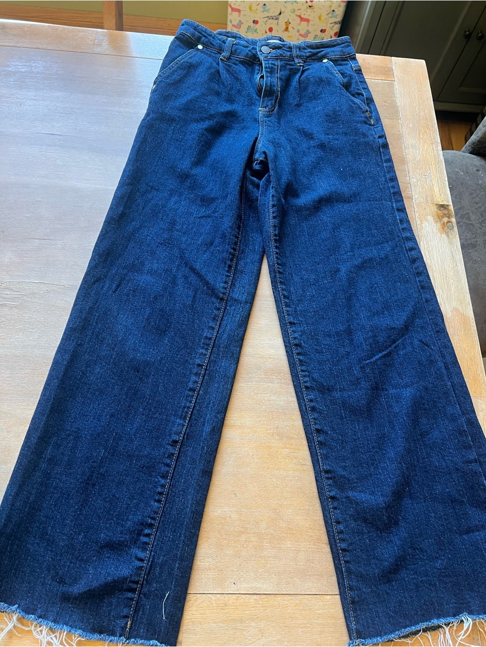 Oat New York Dark Blue Wide-Leg Jeans